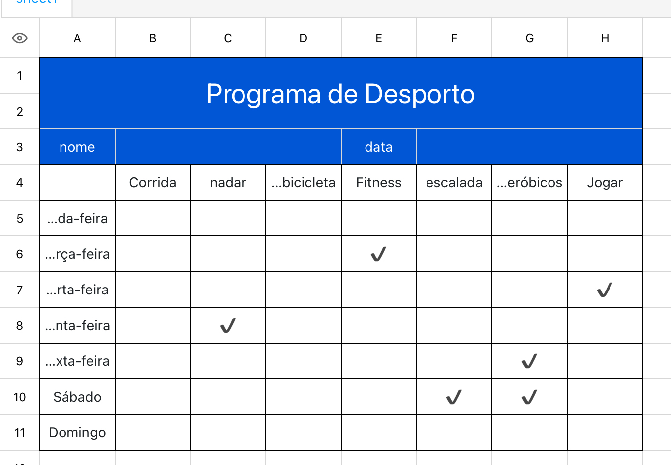 Programa de Desporto